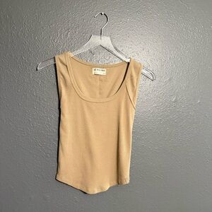 We The Free Ribbed Tan Tank Size XS
